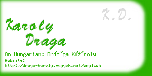 karoly draga business card